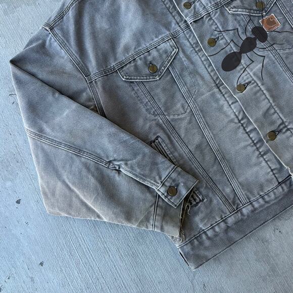 Vintage Y2K Carhartt FADED brown trucker work wear jacket - Picture 2 of 8